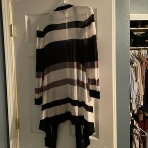 Flowy light knit color-block Cardigan